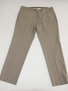 Lauren Ralph Lauren Men's Dress Pants 36 x 30 Tan Beige Flat Front Slacks LRL